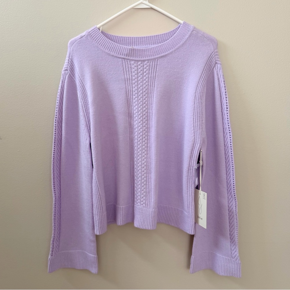 Joie Lilac Cable Knit Sweater Sz S